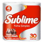 papel higienico sublime f. simples 4 rolos